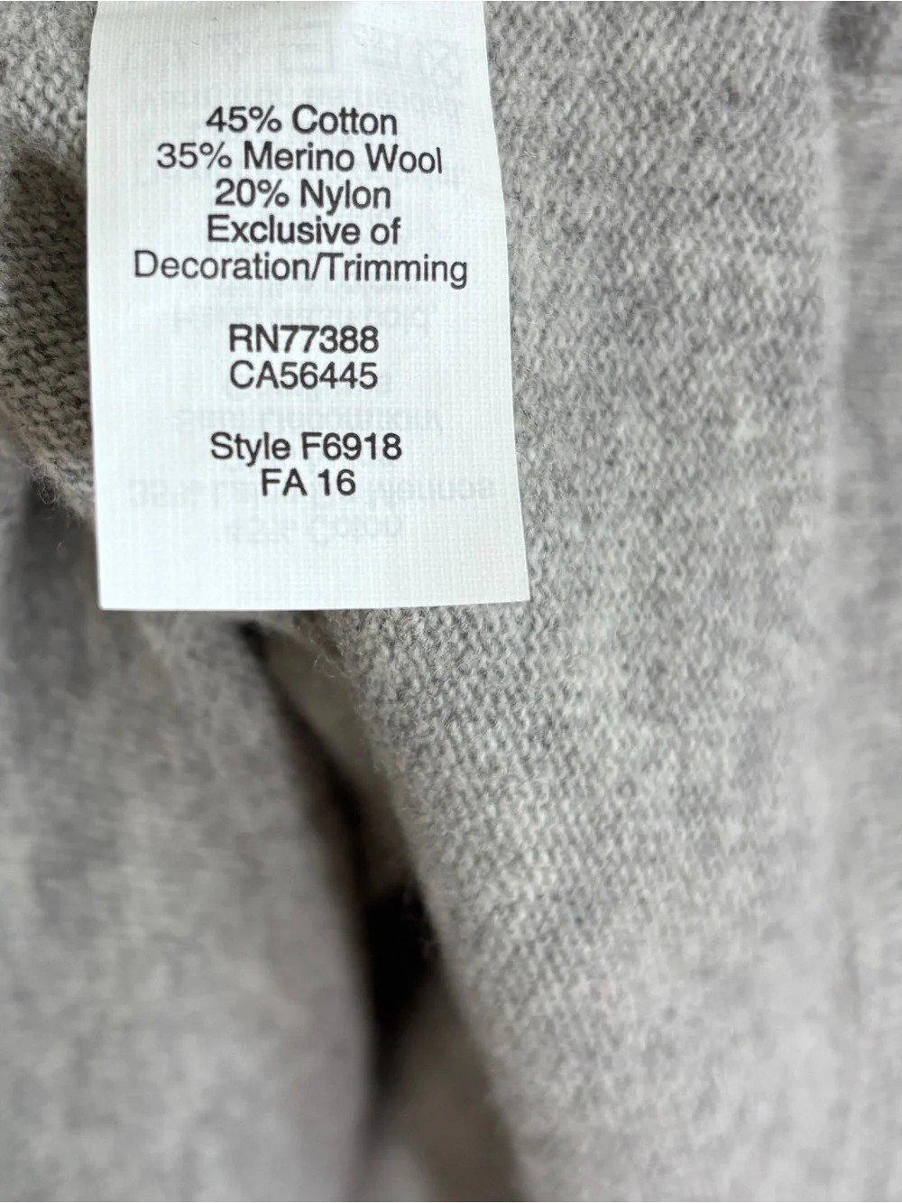 J.Crew Cotton Merino Wool Blend Gray Polka Dot Sweater - Size Medium